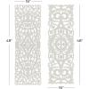 image:imageDeco 79 Mango Wood Floral Handmade Home Wall Decor Intricately Carved Arabesque Wall Sculpture Wall Art 24 x 1 x 51 GrayWhite