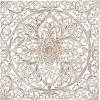 image:imageDeco 79 Wood Floral Handmade Home Wall Decor Intricately Carved Mandala Wall Sculpture with Brown Distressing Wall Art 36 x 1 x 36 White36L x 1W