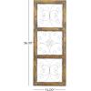 image:imageDeco 79 Wood Scroll Home Wall Decor Window Inspired Wall Sculpture with Metal Scrollwork Relief Wall Art 14 x 1 x 36 Brown