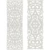 image:imageDeco 79 Mango Wood Floral Handmade Home Wall Decor Intricately Carved Arabesque Wall Sculpture Wall Art 24 x 1 x 51 GrayWhite