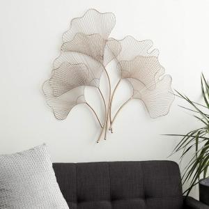 image:imageDeco 79 Metal Floral Home Wall Decor Ginkgo Leaf Wire Wall Sculpture Wall Art 35 x 1 x 34 CopperCopper