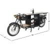 image:imageDeco 79 Metal Handmade OneofaKind Reclaimed Motorcycle Bar with Light Up Headlights and Taillights 105 x 18 x 38 Black105 x 18 x 38
