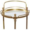 image:imageDeco 79 Metal Round Bar Cart with Wheels and Handle 19 x 18 x 31 Brass19 x 18 x 31