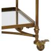 image:imageDeco 79 Metal Round Bar Cart with Wheels and Handle 19 x 18 x 31 Brass35 x 18 x 33