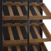 image:imageDeco 79 Wood 15 Bottle Standing Wine Rack with Wine Glass Holders and Wood Accents 24 x 14 x 67 Black24 x 14 x 67