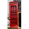 image:imageDeco 79 Wooden Telephone Standing Wine Rack Vintage London Booth 2 Shelf and 6 Bottle with Drawer Storage 26 x 15 x 74 Red11 x 9 x 30