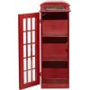 image:imageDeco 79 Wooden Telephone Standing Wine Rack Vintage London Booth 2 Shelf and 6 Bottle with Drawer Storage 26 x 15 x 74 Red11 x 9 x 30