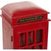image:imageDeco 79 Wooden Telephone Standing Wine Rack Vintage London Booth 2 Shelf and 6 Bottle with Drawer Storage 26 x 15 x 74 Red11 x 9 x 30
