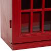 image:imageDeco 79 Wooden Telephone Standing Wine Rack Vintage London Booth 2 Shelf and 6 Bottle with Drawer Storage 26 x 15 x 74 Red11 x 9 x 30