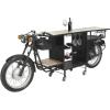 image:imageDeco 79 Metal Handmade OneofaKind Reclaimed Motorcycle Bar with Light Up Headlights and Taillights 105 x 18 x 38 Black105 x 18 x 38