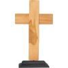 image:imageDeco 79 Brown Wood Modern Cross Sculpture 18 x 10 x 4 Inches