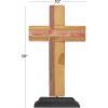 image:imageDeco 79 Brown Wood Modern Cross Sculpture 18 x 10 x 4 Inches