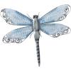 image:imageDeco 79 Metal Dragonfly Home Wall Decor Indoor Outdoor Wall Sculpture Wall Art 25 x 1 x 16 Blue