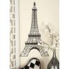 image:imageDeco 79 Metal Eiffel Tower Home Wall Decor 3D Wire Wall Sculpture with Crystal Embellishments Wall Art 18 x 1 x 32 Black