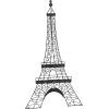 image:imageDeco 79 Metal Eiffel Tower Home Wall Decor 3D Wire Wall Sculpture with Crystal Embellishments Wall Art 18 x 1 x 32 Black