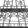 image:imageDeco 79 Metal Eiffel Tower Home Wall Decor 3D Wire Wall Sculpture with Crystal Embellishments Wall Art 18 x 1 x 32 Black