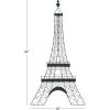 image:imageDeco 79 Metal Eiffel Tower Home Wall Decor 3D Wire Wall Sculpture with Crystal Embellishments Wall Art 18 x 1 x 32 Black