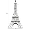 image:imageDeco 79 Metal Eiffel Tower Home Wall Decor 3D Wire Wall Sculpture with Crystal Embellishments Wall Art 18 x 1 x 32 Black