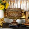 image:imageDeco 79 Polystone Decorative Decorative Bowl Ornate Decorative Container Decorative Keepsake Box 15 x 10 x 13 Gold