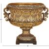 image:imageDeco 79 Polystone Decorative Decorative Bowl Ornate Decorative Container Decorative Keepsake Box 15 x 10 x 13 Gold