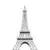 image:imageDeco 79 Metal Eiffel Tower Home Wall Decor 3D Wire Wall Sculpture with Crystal Embellishments Wall Art 18 x 1 x 32 Black