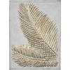 image:imageDeco 79 Metal Leaf Home Wall Decor Relief Palm Wall Sculpture with Gold Detailing Wall Art 23 x 1 x 31 Gold