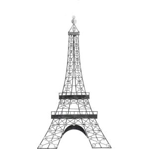 image:imageDeco 79 Metal Eiffel Tower Home Wall Decor 3D Wire Wall Sculpture with Crystal Embellishments Wall Art 18 x 1 x 32 Black