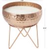 image:imageDeco 79 Copper Metal Decorative Candle  Vanilla Marshmallow Scented  30 oz 3 Wick  7 x 7 x 8