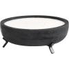 image:imageDeco 79 Mango Wood Decorative Candle Sauvignon Blanc Scented 40 oz 4 Wick Aromatherapy Candle with White Wax Wax Aromatherapy Candle 9 x 9 x 4 Black
