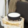 image:imageDeco 79 Mango Wood Decorative Candle Sauvignon Blanc Scented 40 oz 4 Wick Aromatherapy Candle with White Wax Wax Aromatherapy Candle 9 x 9 x 4 Black