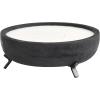 image:imageDeco 79 Mango Wood Decorative Candle Sauvignon Blanc Scented 40 oz 4 Wick Aromatherapy Candle with White Wax Wax Aromatherapy Candle 9 x 9 x 4 Black