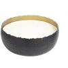 image:imageDeco 79 Metal Decorative Candle Campfire Scented Wide Hammered 90 oz 4 Wick Aromatherapy Candle with White Wax Wax Aromatherapy Candle 10 x 10 x 4 Black
