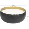 image:imageDeco 79 Metal Decorative Candle Campfire Scented Wide Hammered 90 oz 4 Wick Aromatherapy Candle with White Wax Wax Aromatherapy Candle 10 x 10 x 4 Black