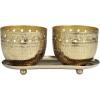 image:imageDeco 79 Metal Decorative Candle Jasmine Scented Cutout Spotted 7 oz 1 Wick Aromatherapy Candle with White Wax Set of 2 Wax Aromatherapy Candle 8 W 4 H Gold