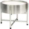 image:imageDeco 79 Metal Decorative Candle Sweet Bamboo Scented Wide 55 oz 4 Wick Aromatherapy Candle with White Wax Wax Aromatherapy Candle 8 x 8 x 7 Silver