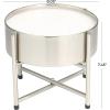 image:imageDeco 79 Metal Decorative Candle Sweet Bamboo Scented Wide 55 oz 4 Wick Aromatherapy Candle with White Wax Wax Aromatherapy Candle 8 x 8 x 7 Silver