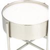 image:imageDeco 79 Metal Decorative Candle Sweet Bamboo Scented Wide 55 oz 4 Wick Aromatherapy Candle with White Wax Wax Aromatherapy Candle 8 x 8 x 7 Silver