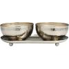 image:imageDeco 79 Metal Decorative Candle Vanilla Marshmallow Scented Hammered 12 oz 2 Wick Aromatherapy Candle with White Wax Set of 2 Wax Aromatherapy Candle 10 W 3 H Silver