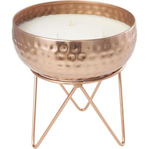 image:imageDeco 79 Copper Metal Decorative Candle  Vanilla Marshmallow Scented  30 oz 3 Wick  7 x 7 x 8