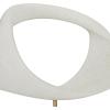 image:imageDeco 79 Polystone Abstract Decorative Sculpture CutOut Home Decor Statue with Marble Stand Accent Figurine 7 x 3 x 20 White12 x 3 x 13