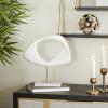 image:imageDeco 79 Polystone Abstract Decorative Sculpture CutOut Home Decor Statue with Marble Stand Accent Figurine 7 x 3 x 20 White12 x 3 x 13