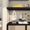 image:imageDeco 79 Polystone Abstract Decorative Sculpture CutOut Home Decor Statue with Marble Stand Accent Figurine 7 x 3 x 20 White7 x 3 x 20