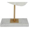 image:imageDeco 79 Polystone Abstract Decorative Sculpture CutOut Home Decor Statue with Marble Stand Accent Figurine 7 x 3 x 20 White7 x 3 x 20