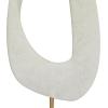 image:imageDeco 79 Polystone Abstract Decorative Sculpture CutOut Home Decor Statue with Marble Stand Accent Figurine 7 x 3 x 20 White7 x 3 x 20