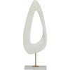 image:imageDeco 79 Polystone Abstract Decorative Sculpture CutOut Home Decor Statue with Marble Stand Accent Figurine 7 x 3 x 20 White7 x 3 x 20
