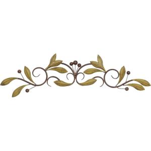 image:imageDeco 79 Metal Leaf Home Wall Decor Wall Sculpture Wall Art 32 x 1 x 8 BrownGreen