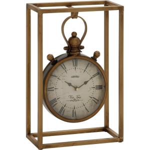 image:imageDeco 79 Metal Standing Stopwatch Clock 9 x 4 x 13 Bronze