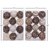 image:imageDeco 79 Dried Plant Handmade Decorative Ball Orbs amp Vase Filler with Varying Designs Set of 2 10H 7W Brown