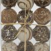 image:imageDeco 79 Dried Plant Handmade Decorative Ball Orbs amp Vase Filler with Varying Designs Set of 2 10H 7W Brown