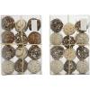 image:imageDeco 79 Dried Plant Handmade Decorative Ball Orbs amp Vase Filler with Varying Designs Set of 2 10H 7W Brown